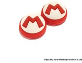 Thumb Grips | Thumb Sticks | Gaming Thumbsticks | Geschikt voor Nintendo Switch & Lite | 1 Set = 2 Thumbgrips | M | Rood/Wit