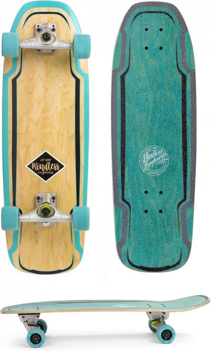 Mindless Surf Skate Teal carve board