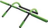 Multifunctioneel deurrek - verstelbare pull up bar  Chin-Up Bar- Optrekstang - Push-Up Bar - Fitness Stang - Dip Bar - Zwart - groen - Deurtrainer - Door Gym - Anti slip handgrepen
