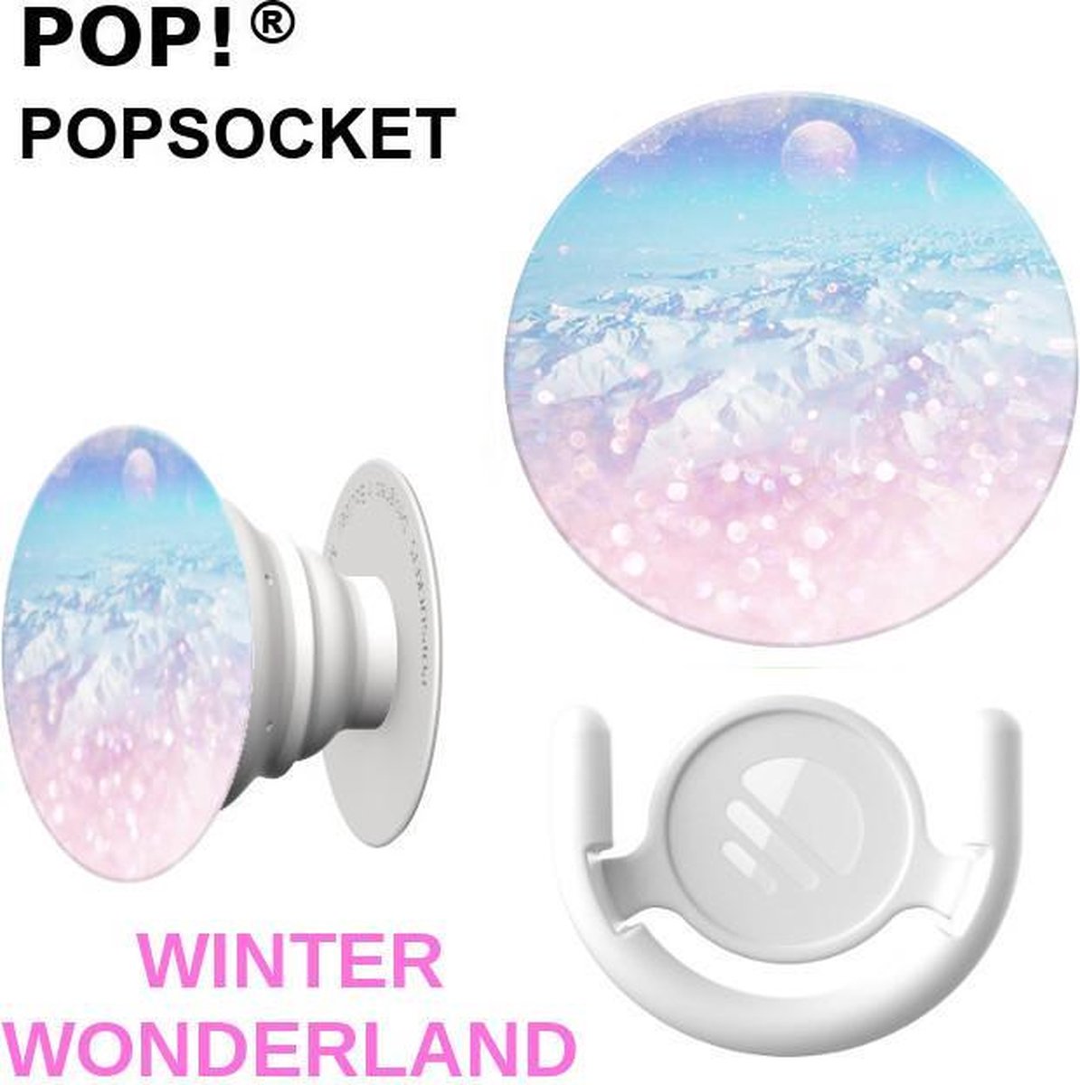 POP!® WINTER WONDERLAND + POPMOUNT HOUDER WIT - pop! - telefoon button -  popsocket -... | bol.com