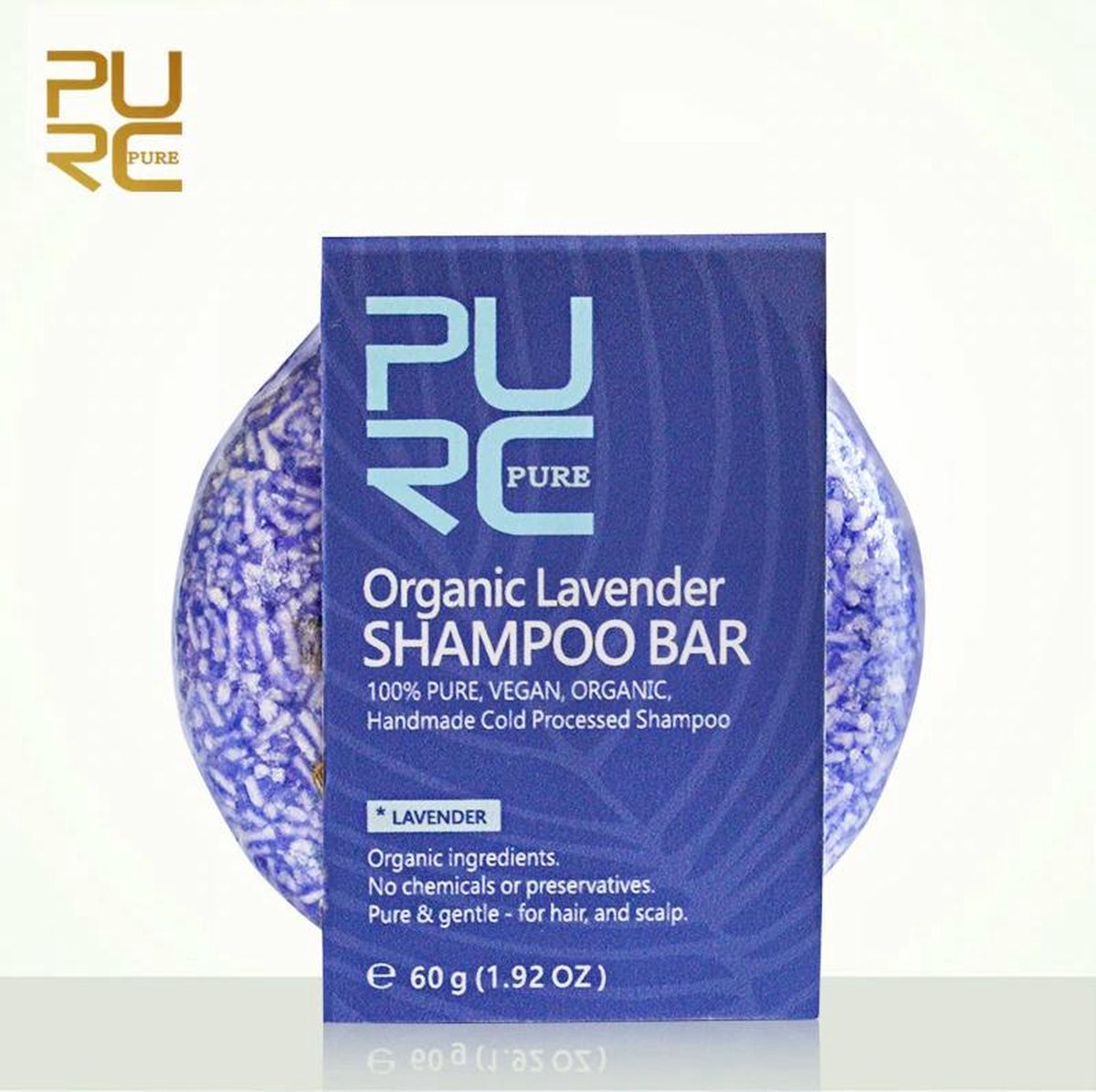 Organic Lavendel Shampoo Bar 60g - vegan en geen chemicalen