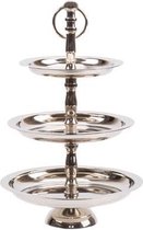 Etagere - Luxe Serveerset - zilver - d130xh13cm - rond metaal