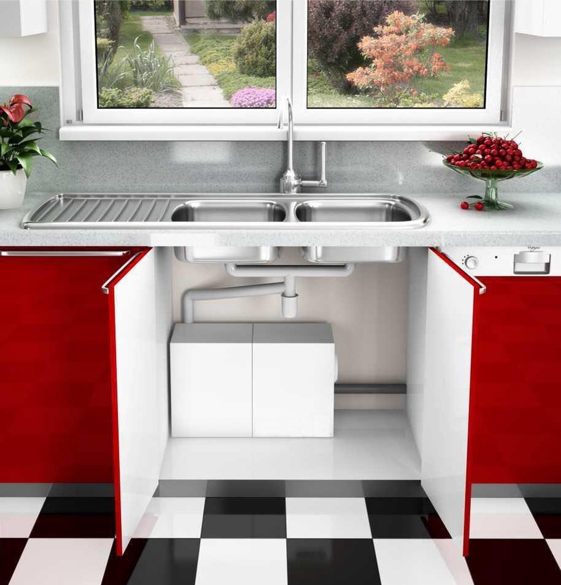 VORTOLIFT 2K Pompvermaler. Bestemd om afvalwater uit sanitaire installaties weg te pompen