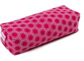 Flowee Mini Bolster - Fuchsia - Linnen - Vulling Boekweitkaf - Bolster yoga - Nekkussen