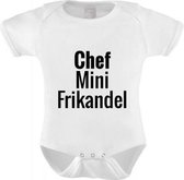 Rompertje met tekst "Chef Mini Frikandel" - Kraam Cadeau - Baby Cadeau - Baby Quote - Baby Kleding