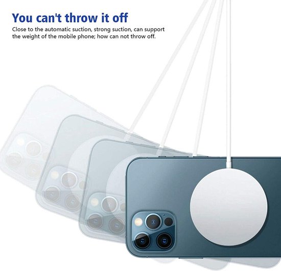 Magsafe draadloze oplader - 15W magnetische draadloze lader geschikt voor  iPhone 12,... | bol.com