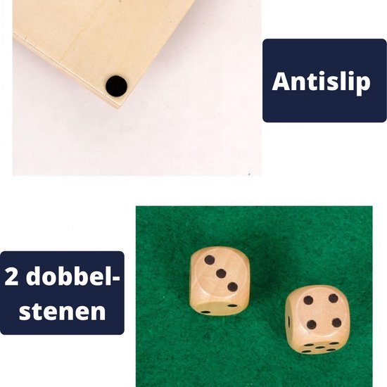 Thumbnail van een extra afbeelding van het spel Shut the box - Shut The Box 1 tot 4 Spelers - Studentendrankspel - Studenten Dobbelspel - Dobbelspel - Bordspel - Bordspellen - Drankspel - Gezelschapsspel - Shut The Box 12