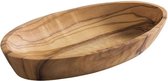 APS-Germany® Tapasschaaltjes - Borrelschaaltjes - Tapasservies - Serveerschaal - Olijfhout - 9,5 x 16,5 cm