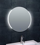 Saqu Trend Ronde Spiegel - met LED Verlichting en Anti-condens - Ø 60 cm - Voorgemonteerd - Badkamerspiegel - Wandspiegel