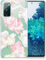 GSM Hoesje Samsung Galaxy S20 FE Back Case TPU Siliconen Hoesje Doorzichtig Mooie Bloemen