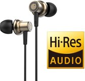 Tuddrom R3 Goud - Hi-Res Metalen In Ear Oordopjes met Microfoon - Titanium High Quality Dynamic Drivers - 2 Jaar Garantie