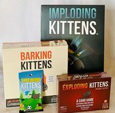 Exploding kittens, imploding kittens, streaking kittens & barking kittens combi deal! , basis spel + alle uitbreidingen!