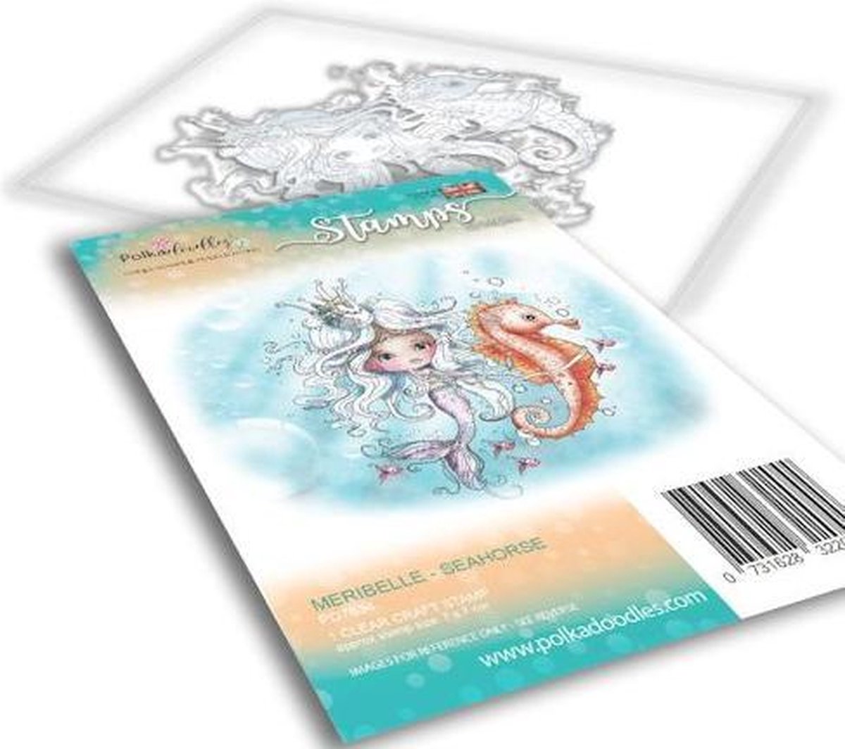 Polka Doodles - Clearstamps - PD 7834 Meribelle - Seahorse