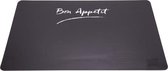 Placemat zwart transparant - 43.5x28.5cm