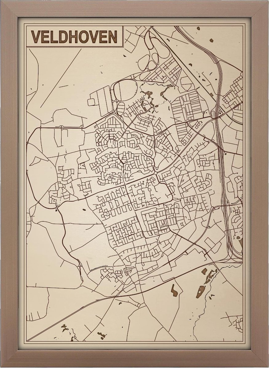 Decoratief Beeld - Houten Van Veldhoven - Hout - Bekroned - Bruin - 21 X 30 Cm
