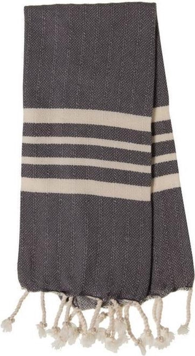 Lalay Gastendoek Krem Sultan Dark Grey 30x50cm toilet handdoek kleine handdoek wc handdoek gastenhanddoek