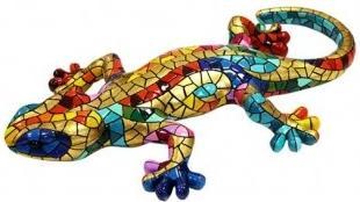 Barcino design carnival mozaiek gekko muurhanger 24 cm - Barcino mozaiek Gaudi style