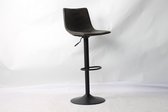 Design barstoel met pomp Phoebe, set van 2 stoelen, grijs, barkruk