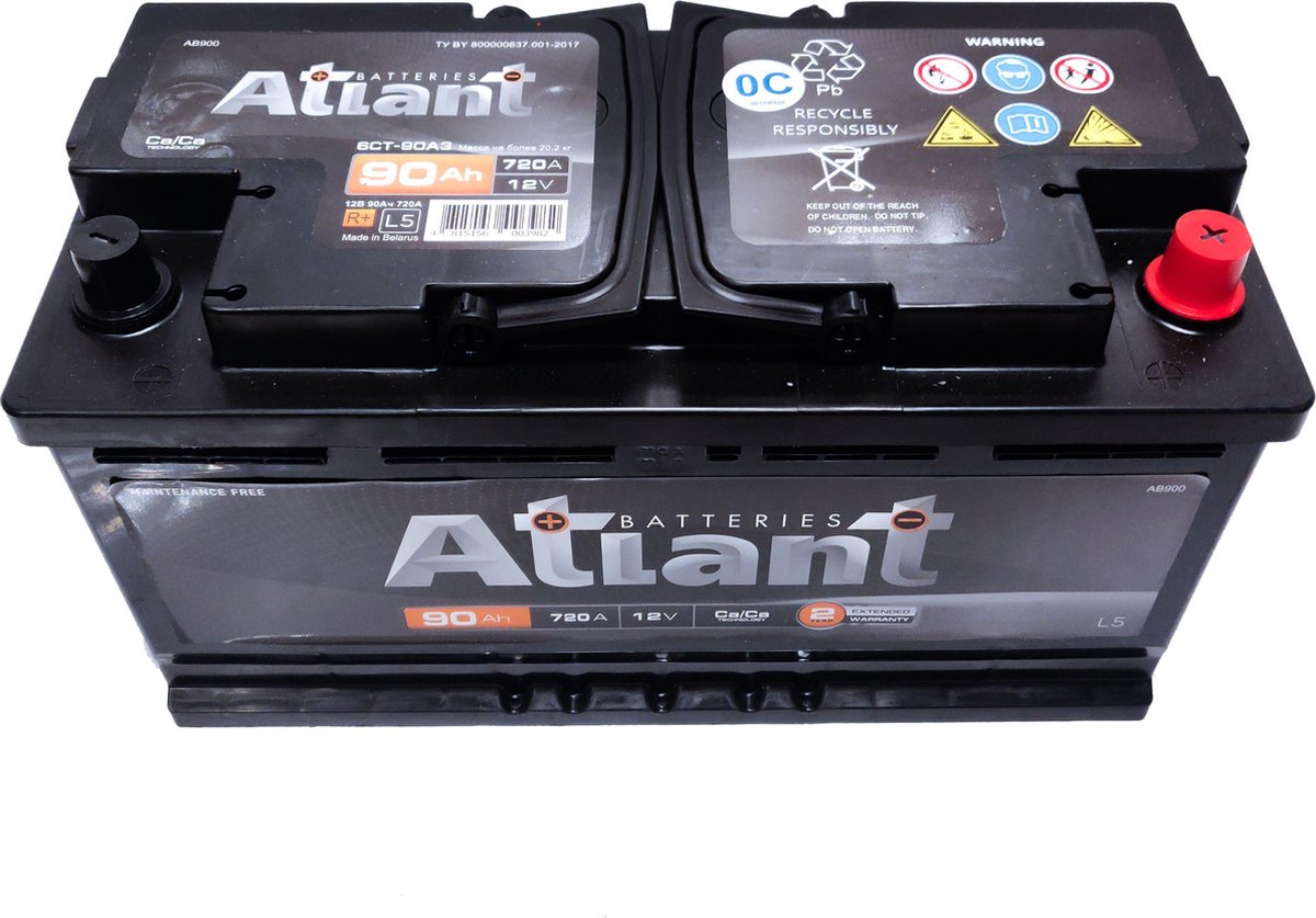 ATLANT Econom 90Ah 720A 12V R + - Batterie - Batterie plomb Batterie de  démarrage... | bol