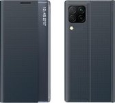 Smart Clear View Cover met Magneetsluiting voor  Huawei P40 Lite – Donkerblauw