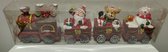 Polyresin Kersttrein Rood - Decoratie 30 x 8 cm.