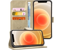 iphone 12 mini case - Etui pour Apple iPhone 12 Mini - iPhone 12 Mini Book Cover Leather Gold