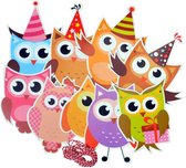 Uil Slingers, Kinder slingers, Multi kleuren, 10 stuks, Verjaardag, Kinderverjaardag, Feest, Party, Decoratie, Versiering