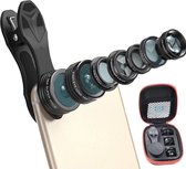 DrPhone APEX - APLX - IOS / Android Lens Kit - 7 In 1 - Fish Eye – Super Wide - Caleidoscoop - CPL - Wide Angle - Foto's - Reizen voor o.a iPhone en Samsung
