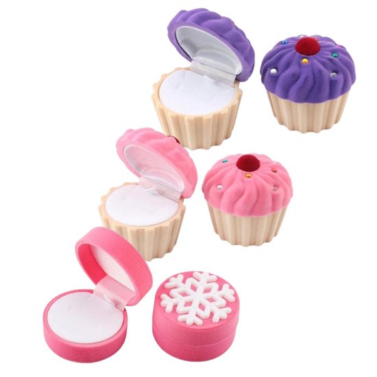 beven toernooi consensus Sieradendoosje - 3 stuks - sieraden doosje meisje - sieraden verpakking  cupcake -... | bol.com
