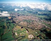 Schilderij Luchtfoto Hoogeveen - Forex - Drents Landschap - 80 x 80 cm