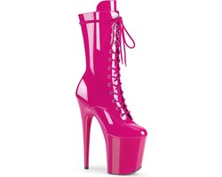 Pleaser - FLAMINGO-1050 Plateau Laarzen - Paaldans schoenen - 39 Shoes - Roze