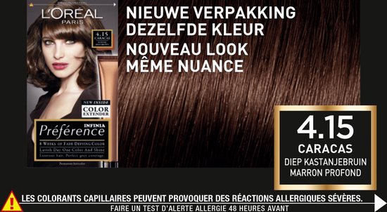 L’Oréal Paris Préférence 4.15 - Diep Kastanjebruin - Haarverf met Color extender