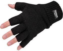 Vingerloze Handschoenen Unisex - Zwart - Maat L