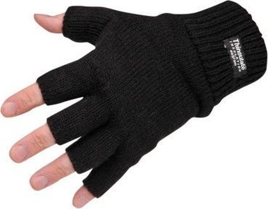 Vingerloze Handschoenen Unisex - Zwart - Maat L | bol.com