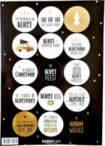 stickers Kerst cadeaustickers sluitzegel 15 stuks naamstickers