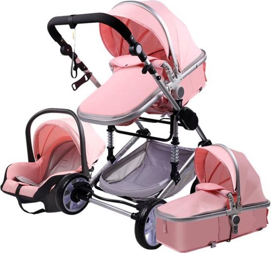Kreunt Geneigd zijn pepermunt Kinderwagen 3 in 1 Combi Roze Incl. Baby Gifts | bol.com