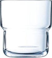 Log Tumbler set - Waterglazen - Drinkglazen - Luxe Whiskeyglazen - 27 cl - 6 stuks