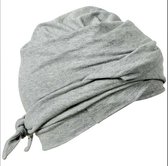 Luxe chemomuts hoofddoek bij haarverlies kleur grijs maat one size