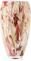 Design vaas Oval - Fidrio EARTH - glas, mondgeblazen bloemenvaas - hoogte 40 cm