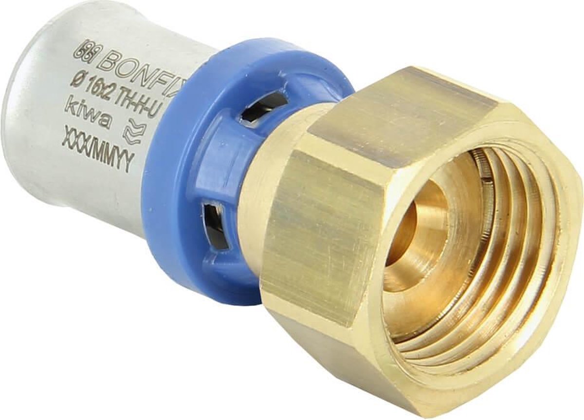 Bonfix Perskoppeling - Alu-pers - 2-delige koppeling met losse fiberring - 1/2 x 16mm