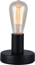 WOONENZO - Tafellamp Vero - Tafellamp industrieel - Tafellamp slaapkamer - Tafellamp zwart