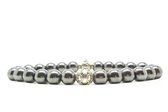 Beaddhism - Armband - La Palma - Zilver - Eva - 8 mm - 23 cm