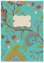 Planner - Batik - Turquoise - Weekplanner - Jaar - Jaarplan - Ideeën - Business - Structuur - Werk - Studie - Dagelijks - Elastiek - Vrolijk - Uniek - Softcover