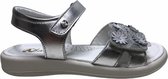 Naturino 2 velcro's bloempjes lederen sandalen Capri silver mt 31