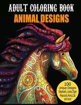 Adult Coloring Book Animal Designs