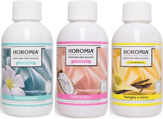 Wasparfum Horomia | set 3 x 250 ml Bianco infinito, Soffice talco, Vaniglia di mirra