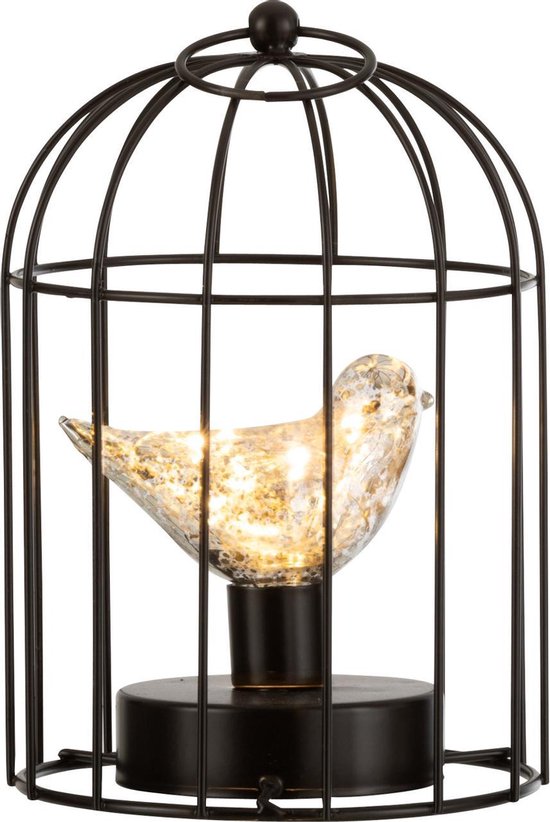 Lampe J-Line Led Cage à Oiseau Iron Argent Small | bol.com