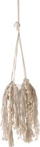 J-Line Hanger Bol Macrame Katoen Creme Set van 2 stuks