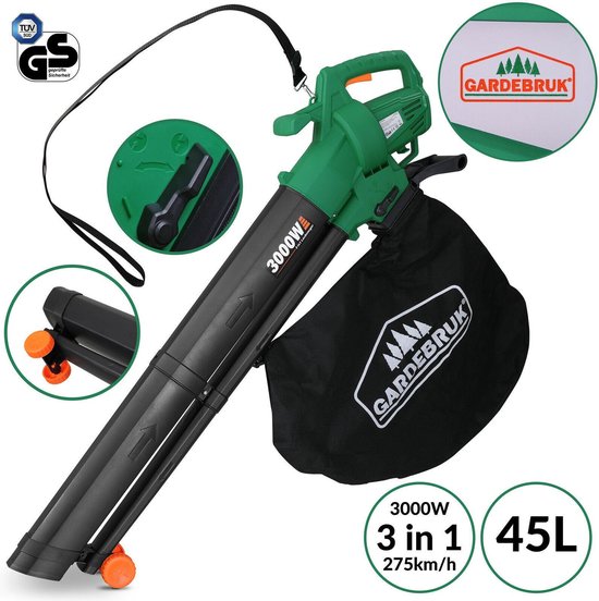 Gardebruk Elektrische Bladblazer 3in1 - blazen, zuigen en hakken van Gardebruk — afbeelding 2