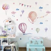 Decoratie Muursticker Kinderkamer - Babykamer - Ballonnen - Cartoon hete lucht ballon - Muurdecoraties - Muurschilderingen - Muurtattoo - Ballon Deco - Winnie de Poeh